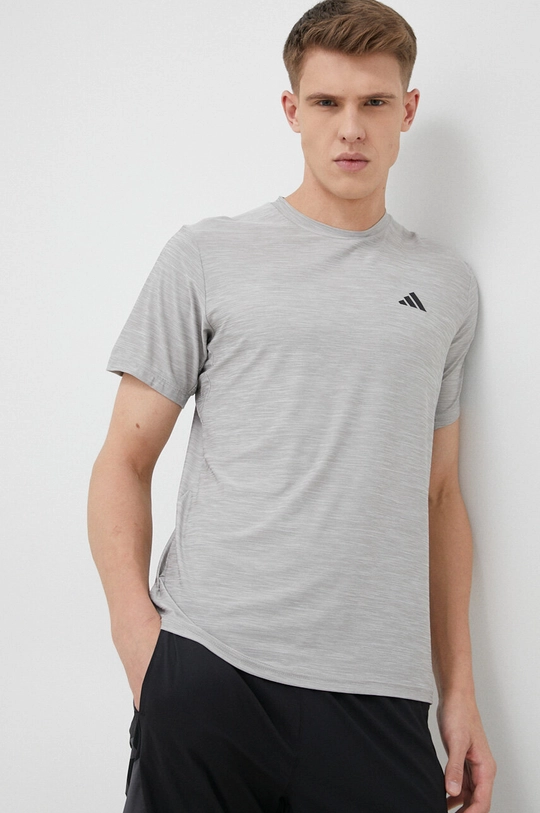 szary adidas Performance t-shirt treningowy Training Essential