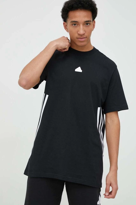 czarny adidas t-shirt bawełniany