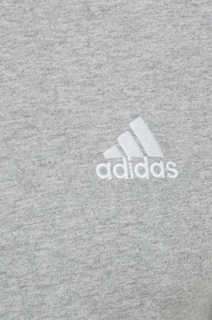 adidas tshirt bawełniany kolor szary gładki