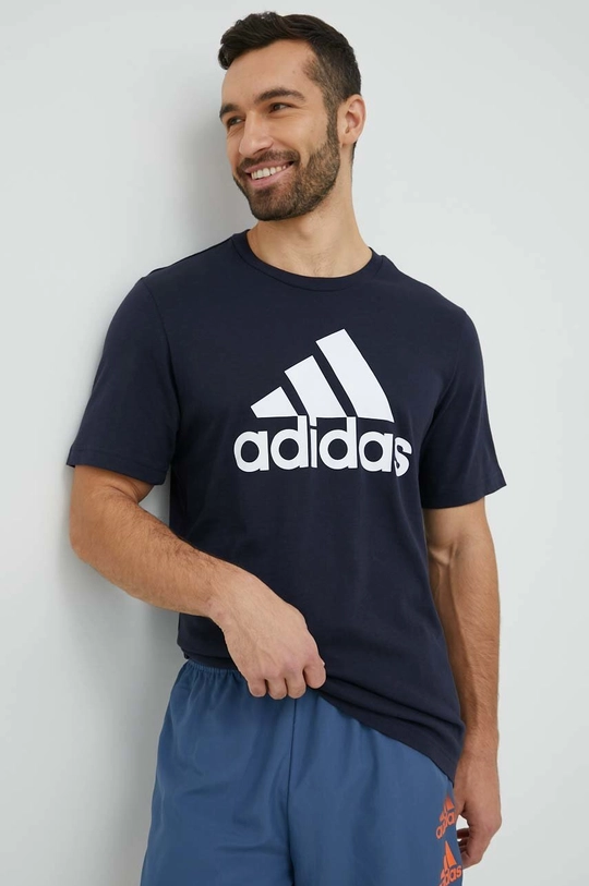 blu navy adidas t-shirt in cotone Uomo