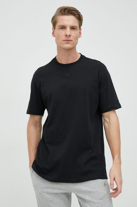 negru Adidas tricou din bumbac De bărbați
