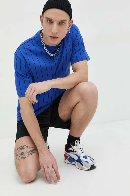 blu Karl Kani t-shirt in cotone Uomo