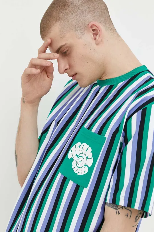 πράσινο Βαμβακερό μπλουζάκι Karl Kani
