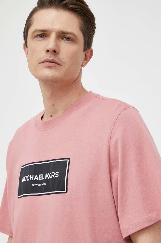 różowy Michael Kors t-shirt bawełniany