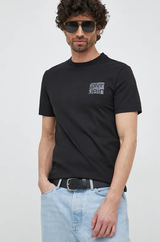 negru Calvin Klein tricou din bumbac