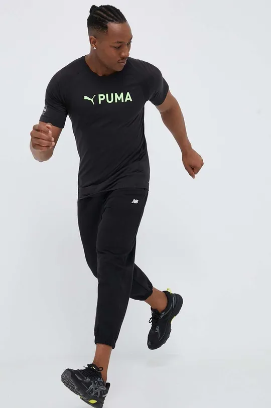 μαύρο Μπλουζάκι προπόνησης Puma Fit Ultrabreathe Triblend Ανδρικά