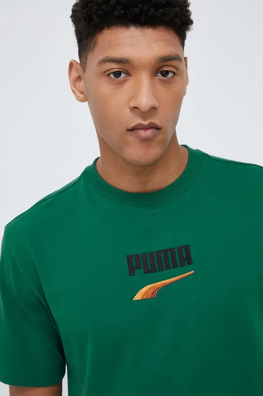 πράσινο Βαμβακερό μπλουζάκι Puma