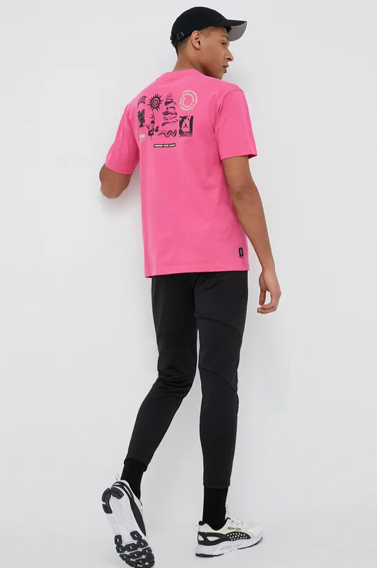 Puma t-shirt bawełniany ostry różowy