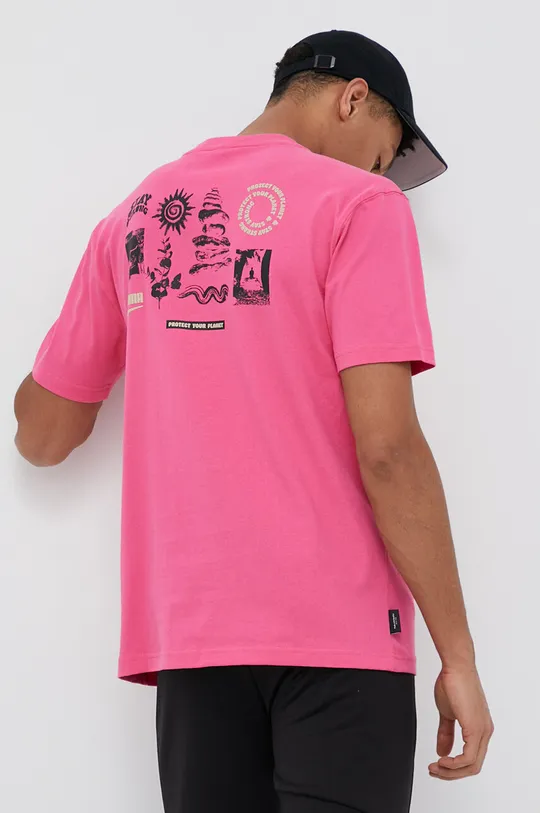 ροζ Βαμβακερό μπλουζάκι Puma