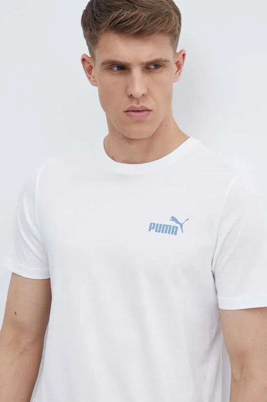 biały Puma t-shirt Męski