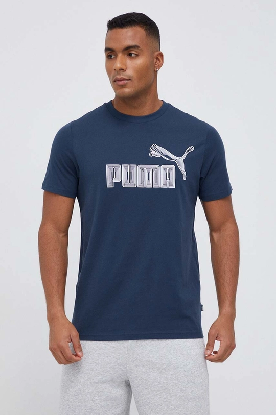 granatowy Puma t-shirt bawełniany