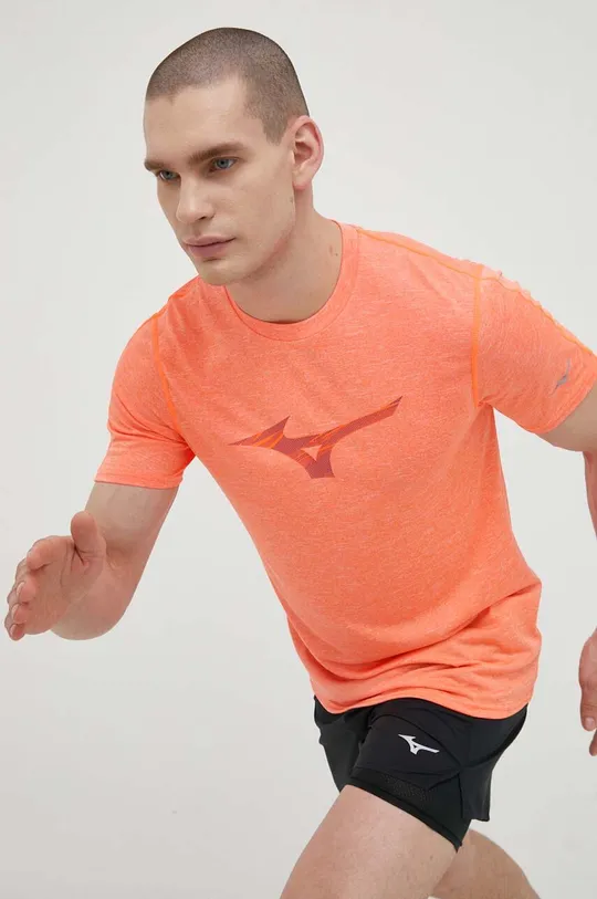pomarańczowy Mizuno t-shirt do biegania Core RB Męski