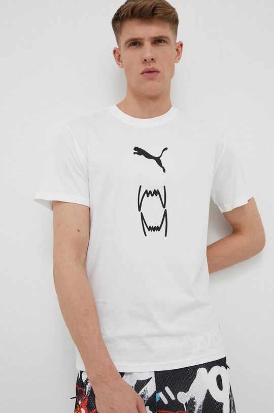 bianco Puma t-shirt in cotone