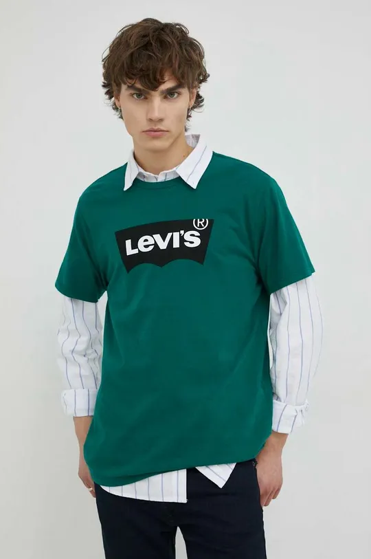 zelena Pamučna majica Levi's Muški