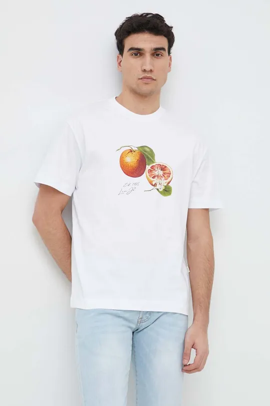 biały Liu Jo t-shirt bawełniany Męski
