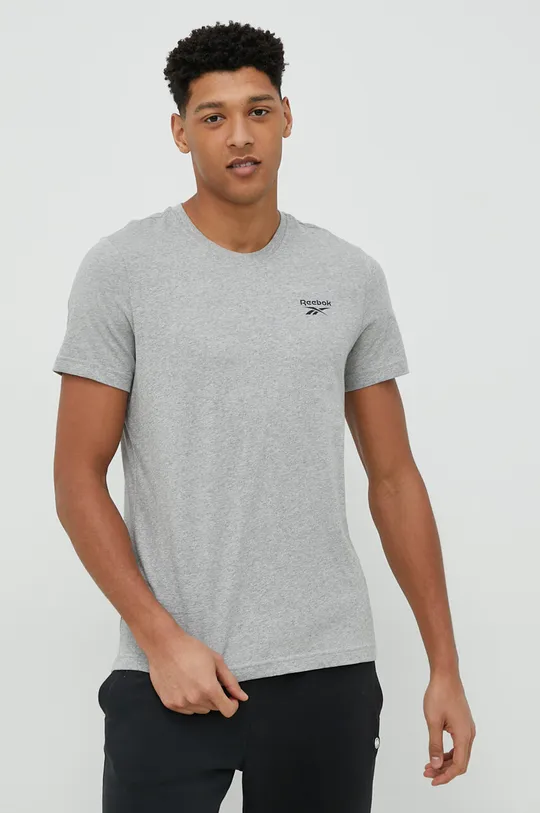 szary Reebok t-shirt bawełniany IDENTITY Męski