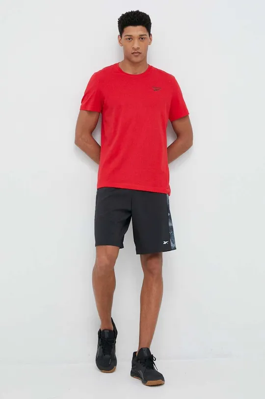 Reebok t-shirt in cotone rosso