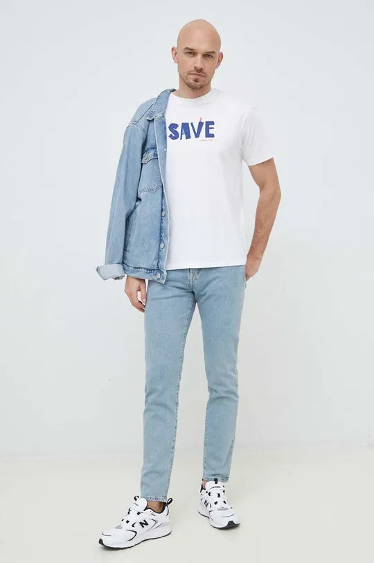 Save The Duck t-shirt bawełniany biały