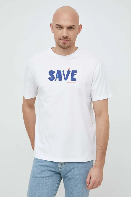 bianco Save The Duck t-shirt in cotone