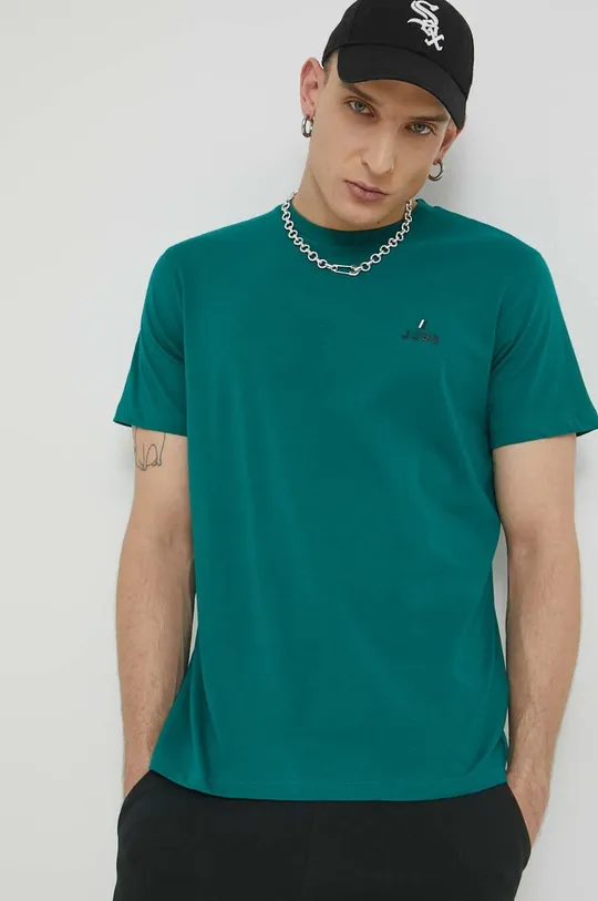 πράσινο Βαμβακερό μπλουζάκι Jack & Jones JJEJOE Ανδρικά