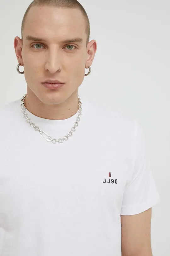 λευκό Βαμβακερό μπλουζάκι Jack & Jones JJEJOE Ανδρικά
