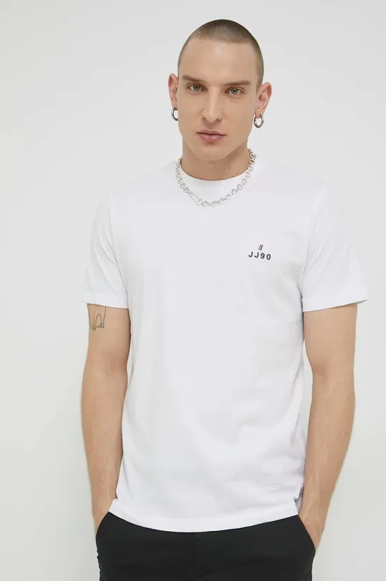 λευκό Βαμβακερό μπλουζάκι Jack & Jones JJEJOE