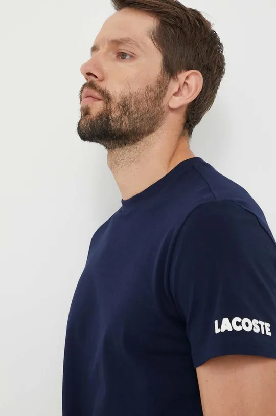 granatowy Lacoste t-shirt piżamowy