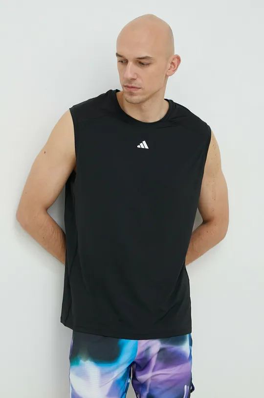 črna Kratka majica za vadbo adidas Performance Techfit Moški