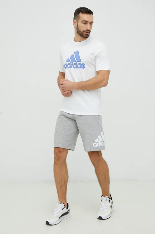Бавовняна футболка adidas білий
