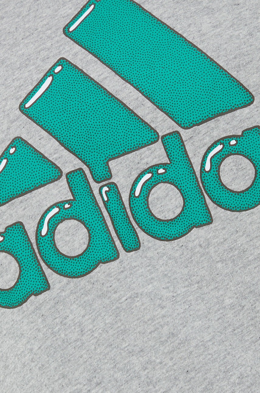 adidas tshirt bawełniany kolor szary z nadrukiem