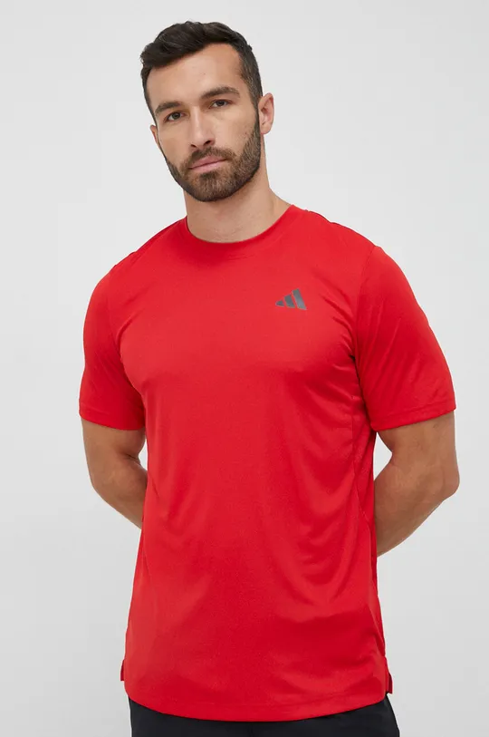 czerwony adidas Performance t-shirt treningowy Club
