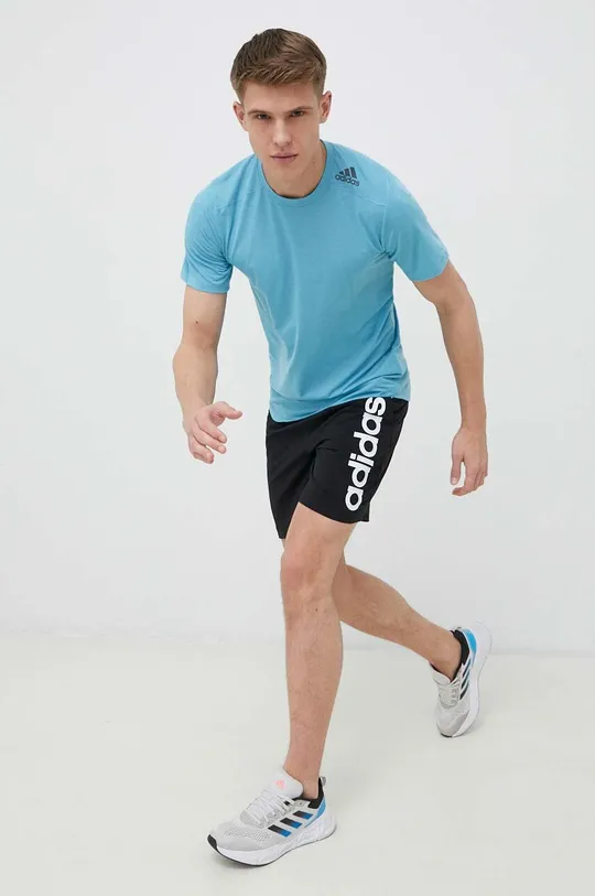 adidas Performance t-shirt treningowy Designed for Training niebieski