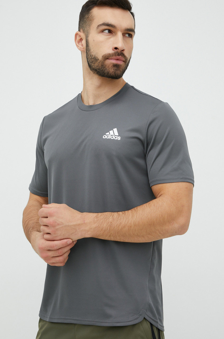 Тренувальна футболка adidas Performance Designed for Move колір сірий ...