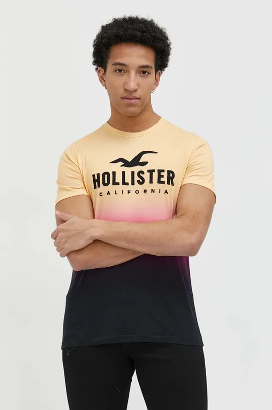 żółty Hollister Co. t-shirt bawełniany Męski
