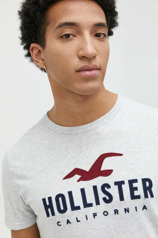 γκρί Βαμβακερό μπλουζάκι Hollister Co.