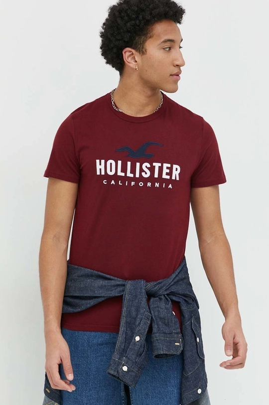 μπορντό Μπλουζάκι Hollister Co.