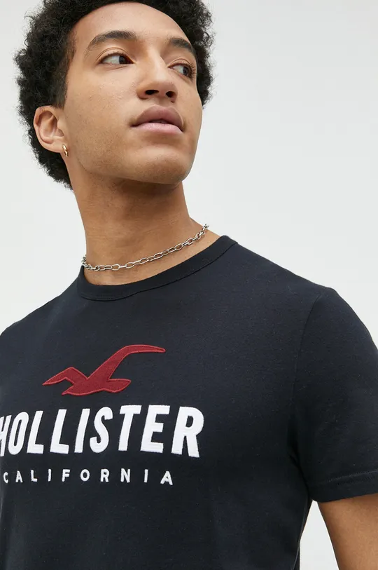 czarny Hollister Co. t-shirt bawełniany Męski