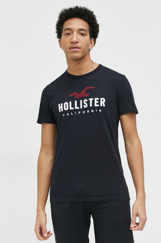 černá Bavlněné tričko Hollister Co.