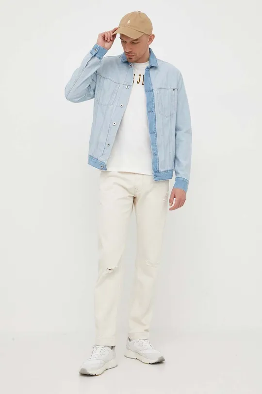 Βαμβακερό μπλουζάκι Pepe Jeans Ronell λευκό