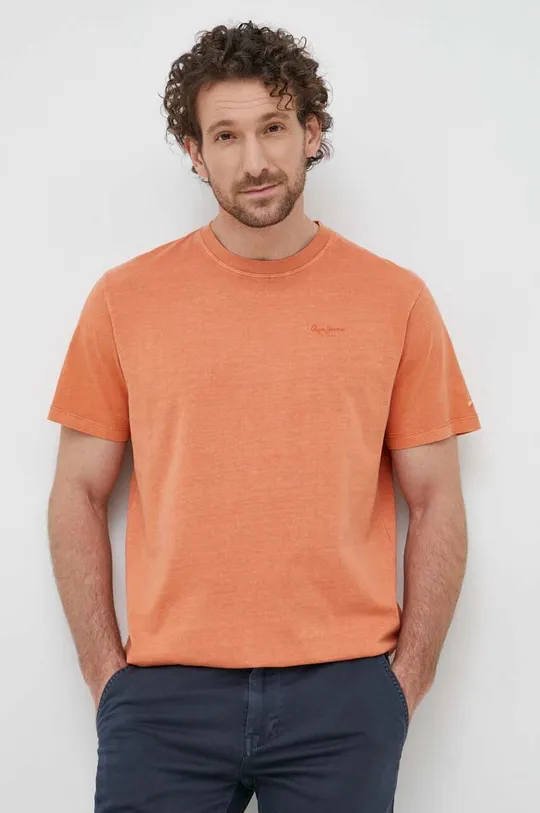 oranžová Bavlnené tričko Pepe Jeans Jacko