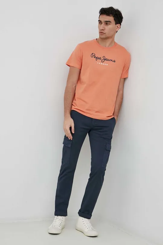 Pamučna majica Pepe Jeans Eggo narančasta
