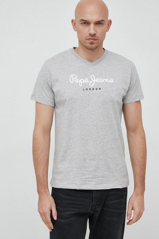 szary Pepe Jeans t-shirt bawełniany Eggo