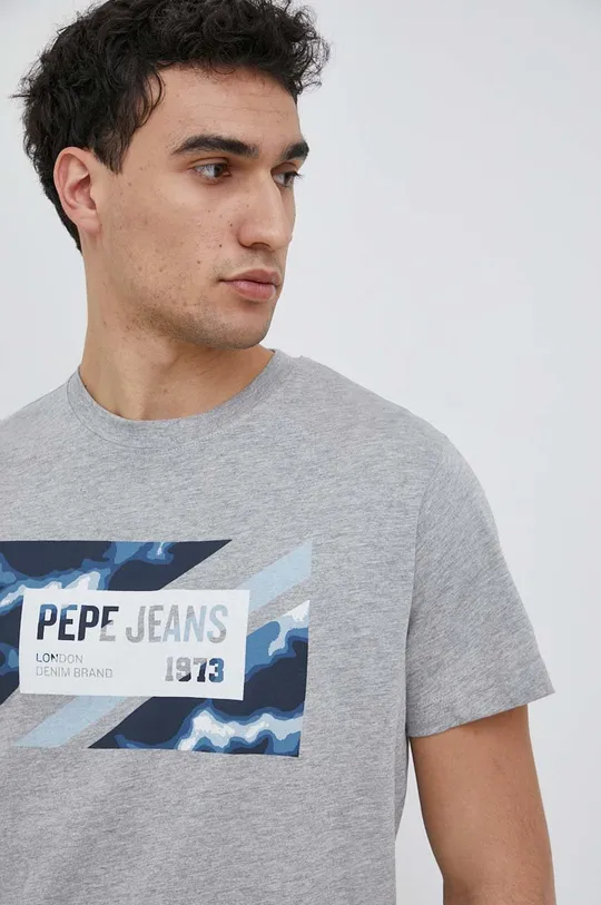 sivá Tričko Pepe Jeans Rederick