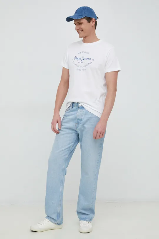 Μπλουζάκι Pepe Jeans Rigley λευκό