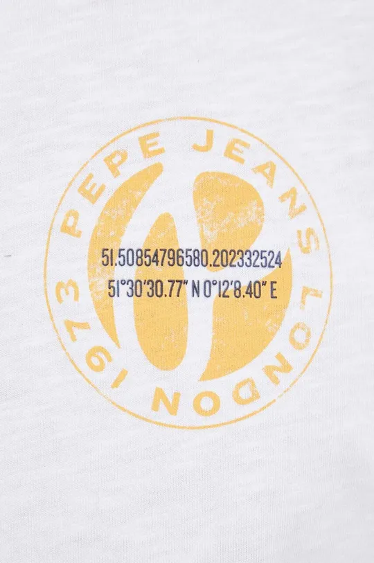 μπεζ Βαμβακερό μπλουζάκι Pepe Jeans Rooster