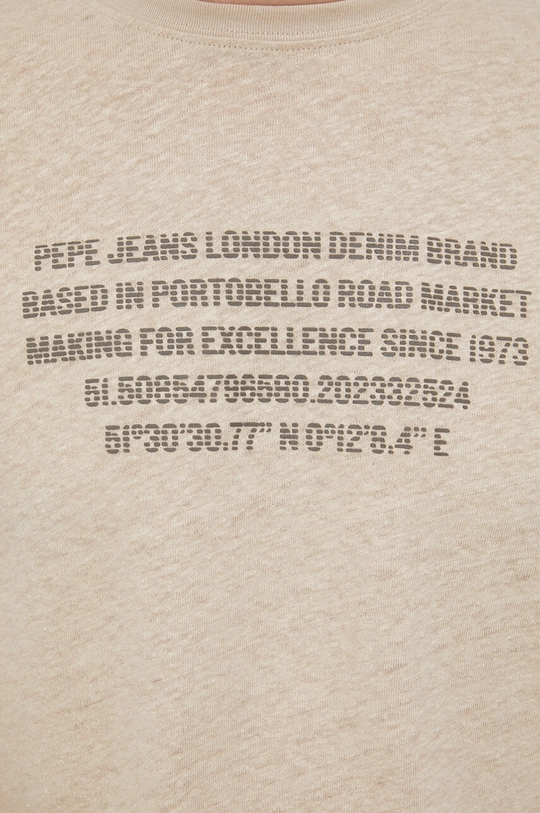 Pepe Jeans t-shirt z domieszką lnu Ricci Męski