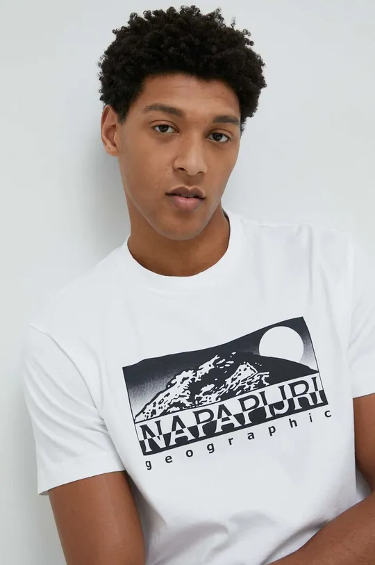 Βαμβακερό μπλουζάκι Napapijri Ανδρικά