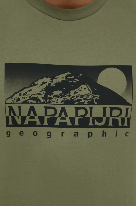 зелений Бавовняна футболка Napapijri
