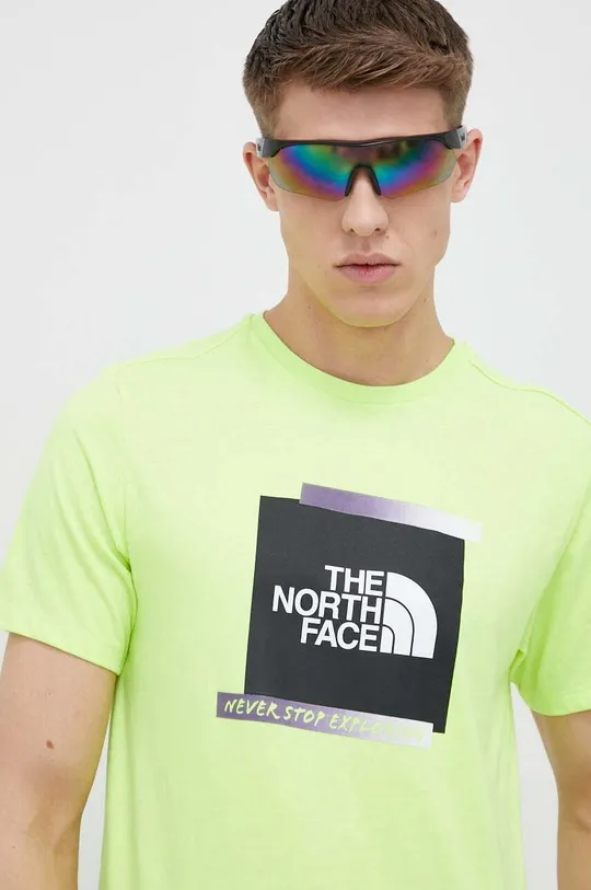 zielony The North Face t-shirt
