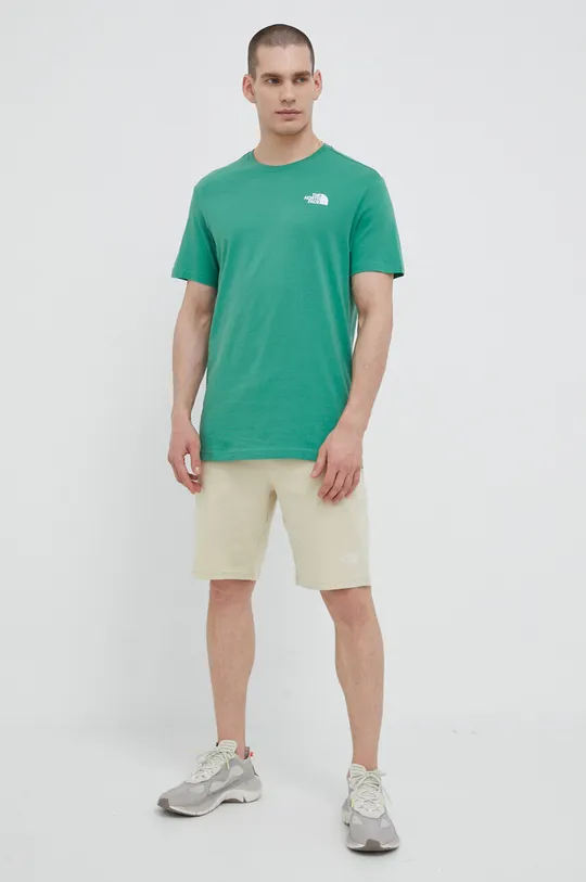 The North Face t-shirt bawełniany zielony